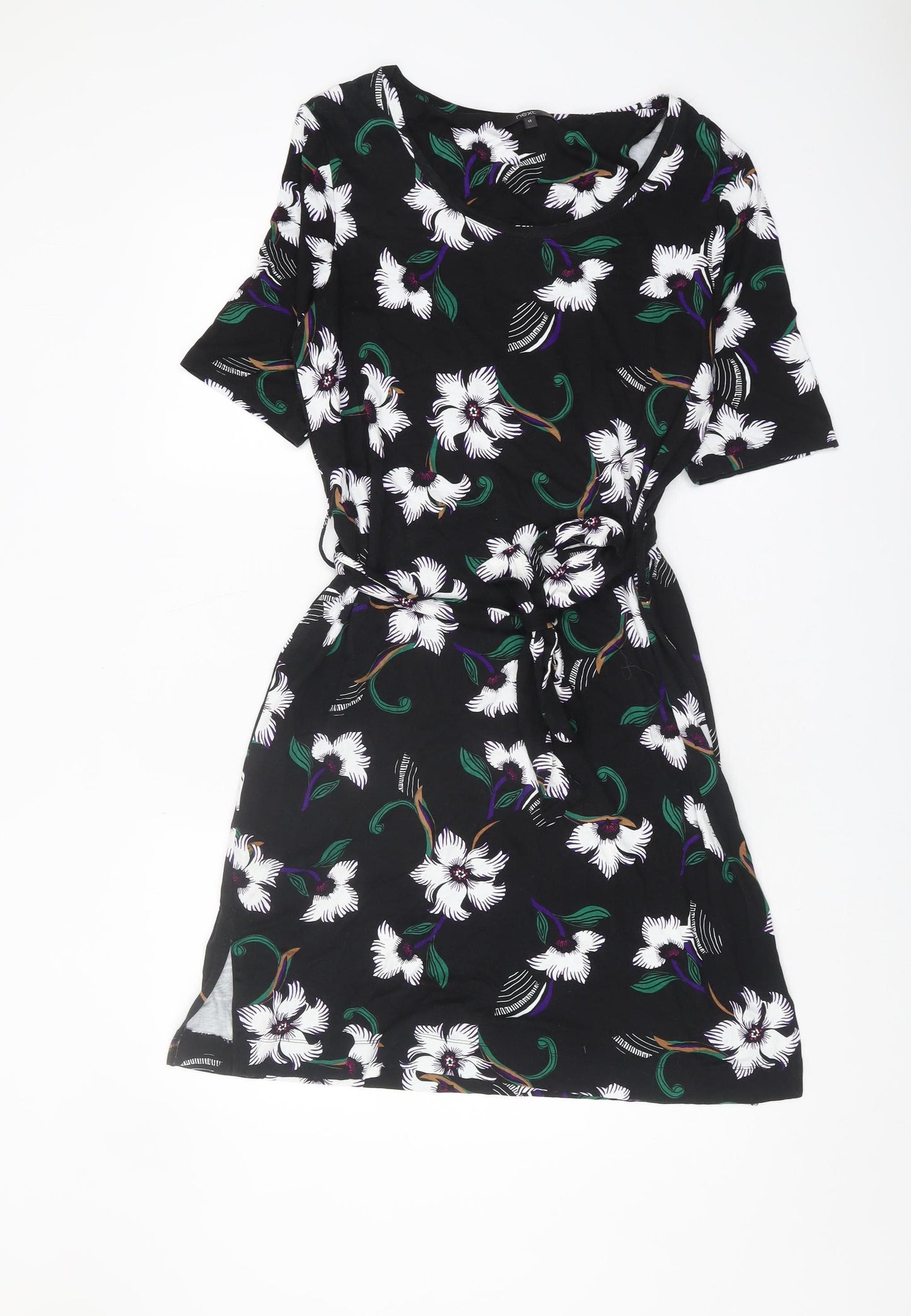 Next Women Black Floral Dress Size 14