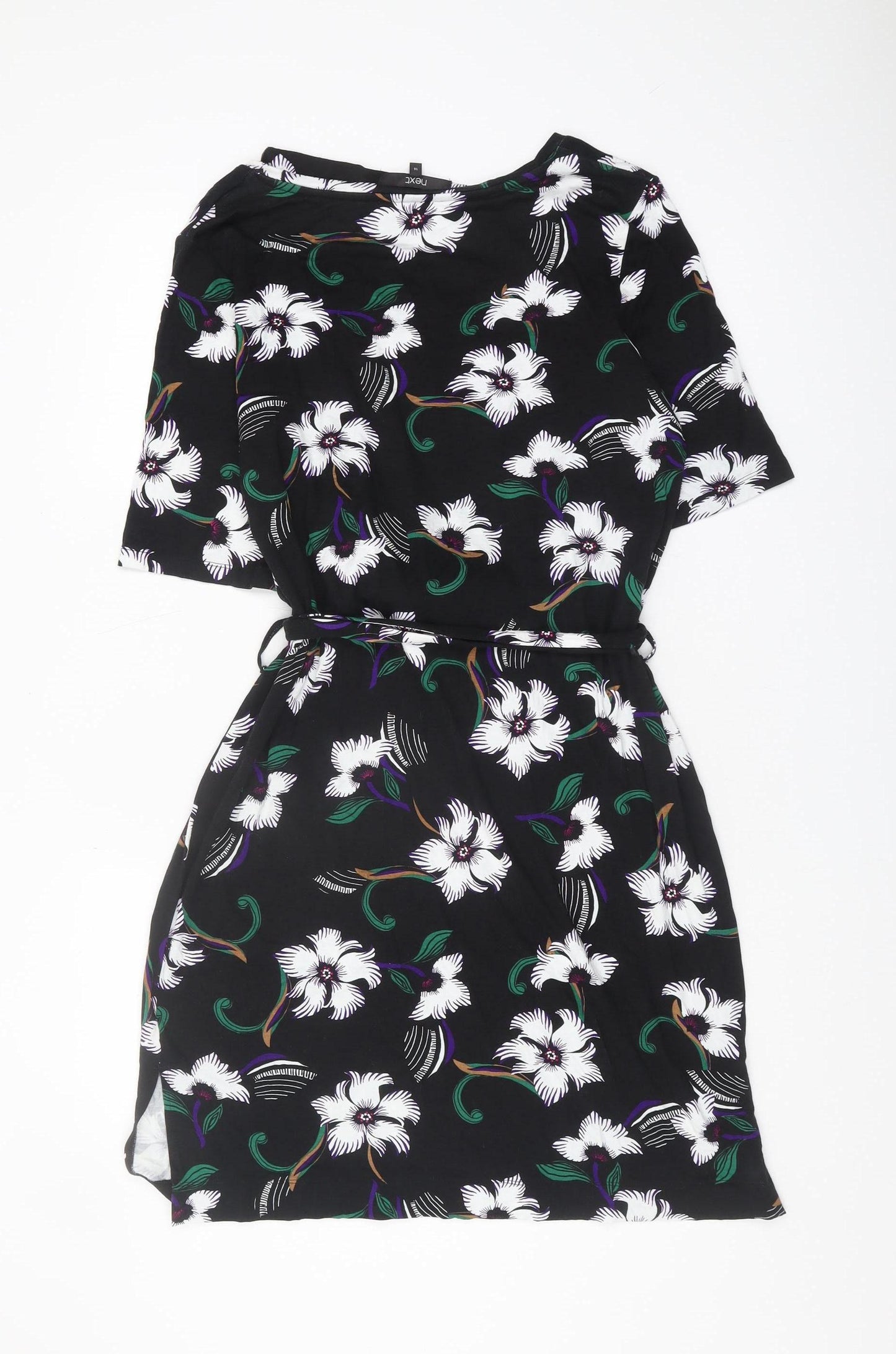 Next Women Black Floral Dress Size 14