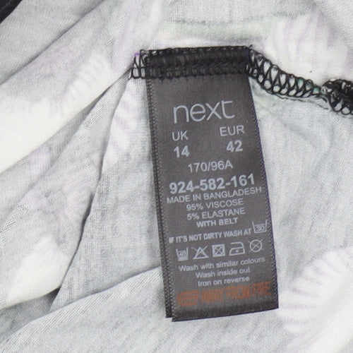 Next Women Black Floral Dress Size 14