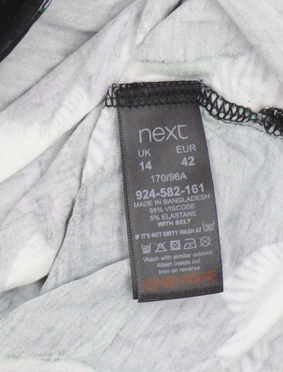 Next Women Black Floral Dress Size 14