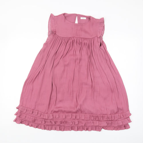 Next Girls Pink Knee Length Shift Dress, Size 10 Years