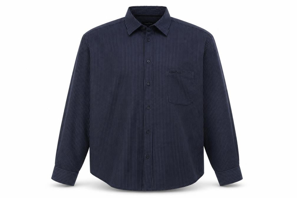James Pringle Men's Blue 2XL Striped Long Sleeve Shirt
