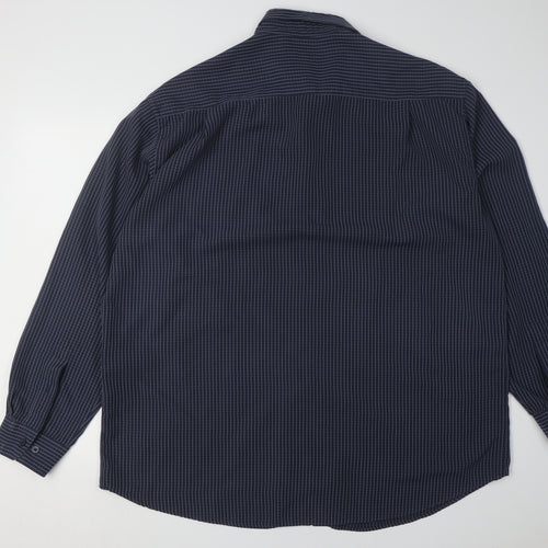James Pringle Men's Blue 2XL Striped Long Sleeve Shirt