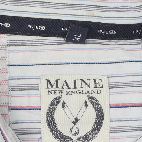 Maine New England Men's XL Multicoloured Striped Shirt