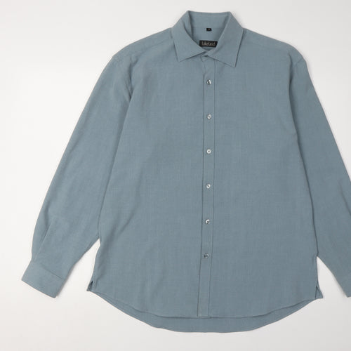 Lakeland Men's Blue Long Sleeve Button-Up Shirt S