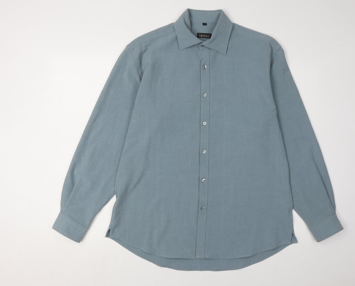 Lakeland Men's Blue Long Sleeve Button-Up Shirt S
