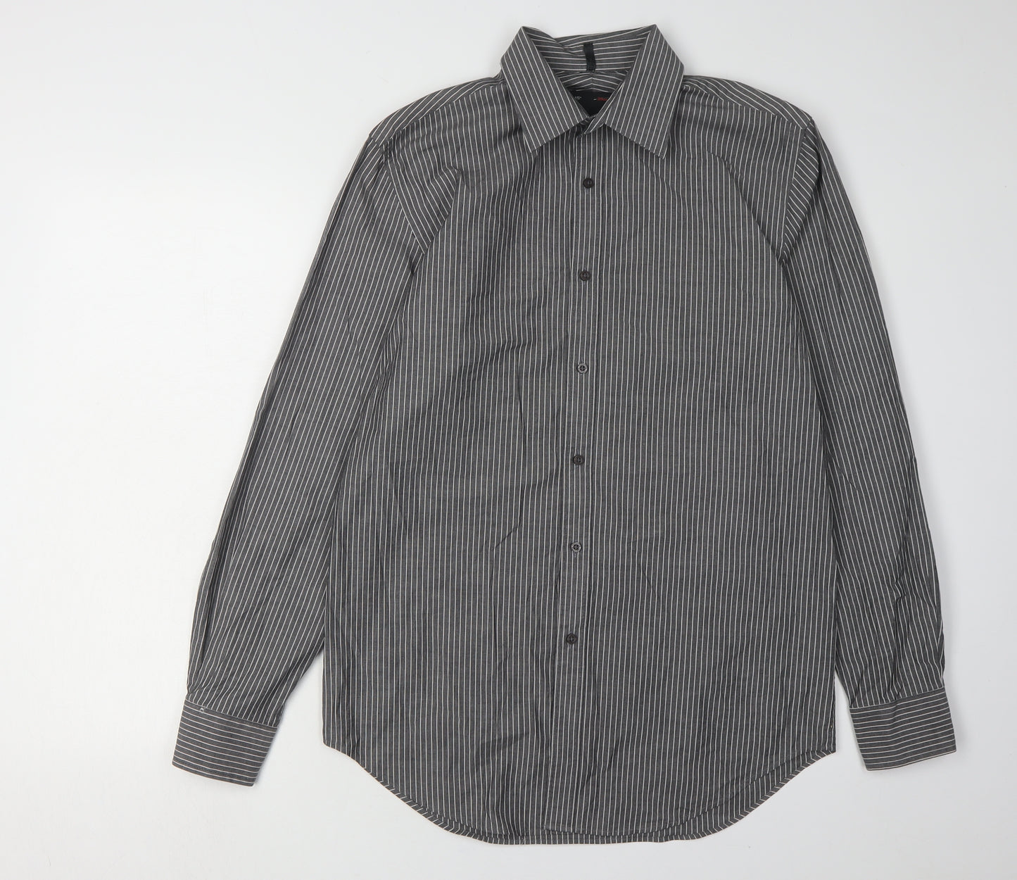 Redherring Men's Black Striped Button-Up Shirt 15