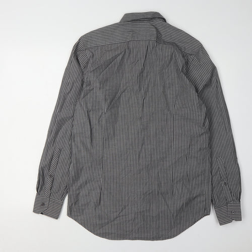 Redherring Men's Black Striped Button-Up Shirt 15