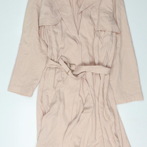 Marks and Spencer Women's Beige Long Belted Overcoat