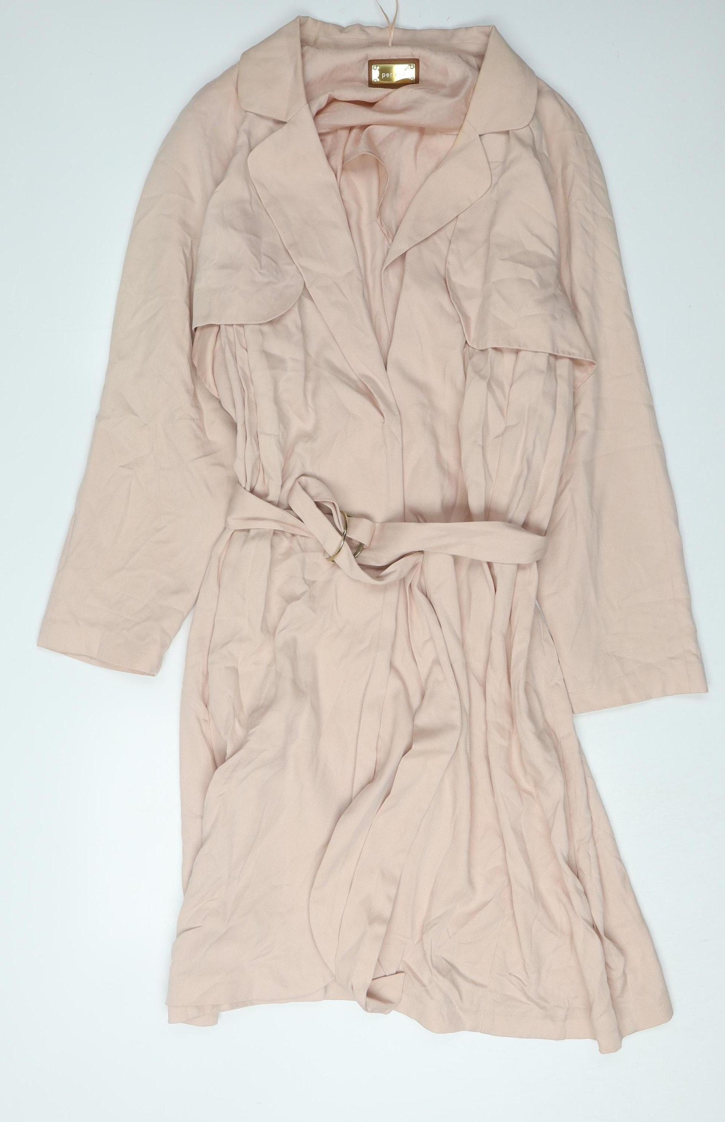 Marks and Spencer Women's Beige Long Belted Overcoat