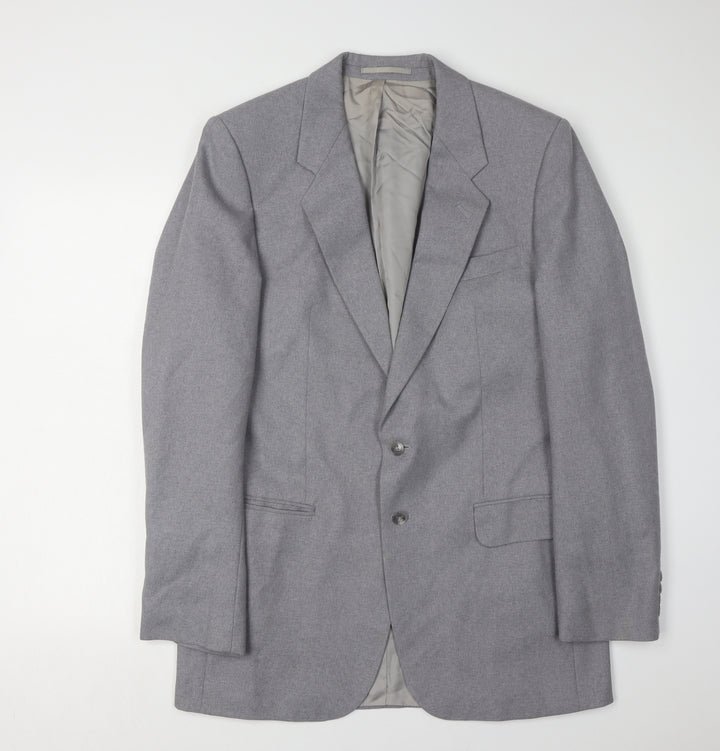 St Michael Men's Grey Blazer Size 40 Long Two-Button