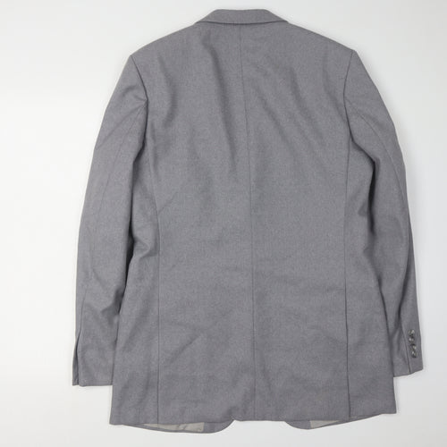 St Michael Men's Grey Blazer Size 40 Long Two-Button