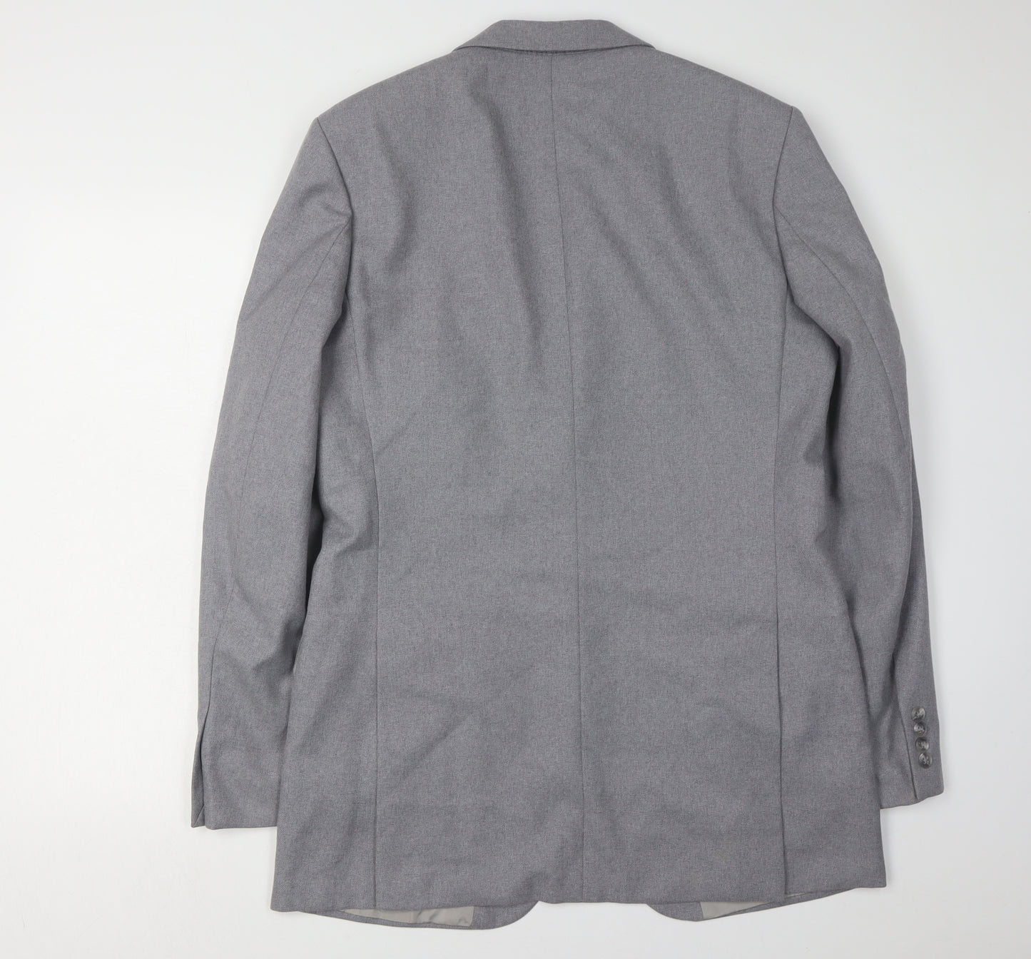St Michael Men's Grey Blazer Size 40 Long Two-Button