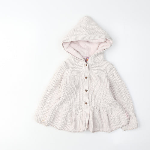 Baker by Ted Baker Girls Beige Cardigan 3-4 Years Hooded