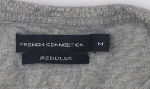 French Connection Men's Grey Graphic Print T-Shirt, M