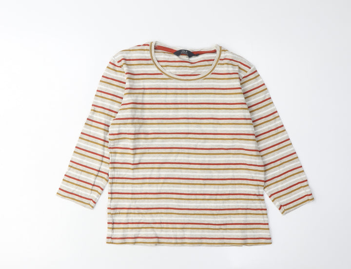 ISLE Essentials Women's Multicoloured Striped T-Shirt S