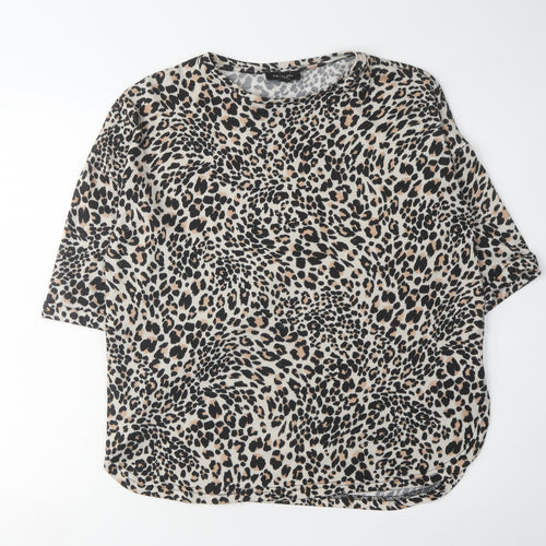 New Look Women's Multicoloured Animal Print Top