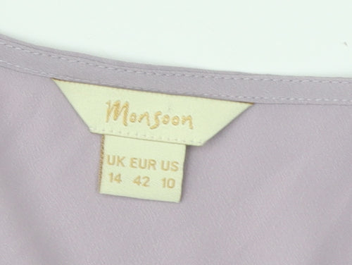 Monsoon Women's Purple Blouse, Size 14