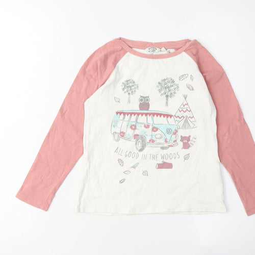 Fat Face Girls Multicoloured T-Shirt 6-7 Years