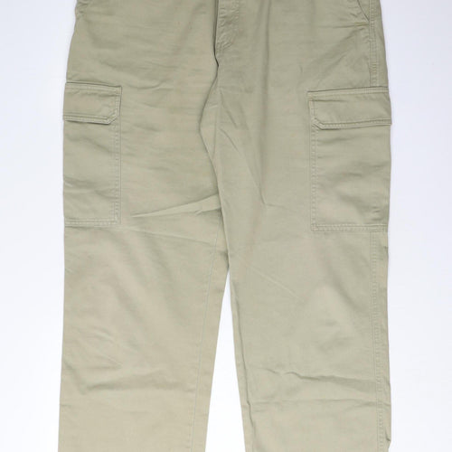 Marks and Spencer Men's Beige Cargo Trousers, 36, Casual
