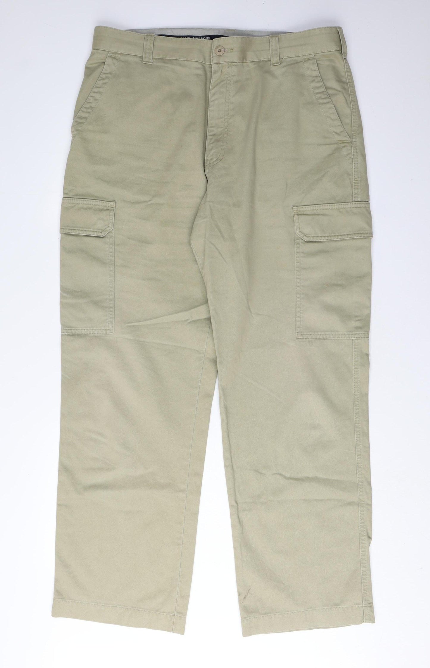 Marks and Spencer Men's Beige Cargo Trousers, 36, Casual
