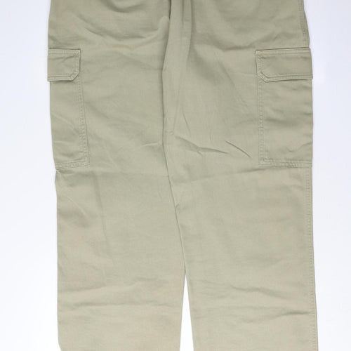 Marks and Spencer Men's Beige Cargo Trousers, 36, Casual