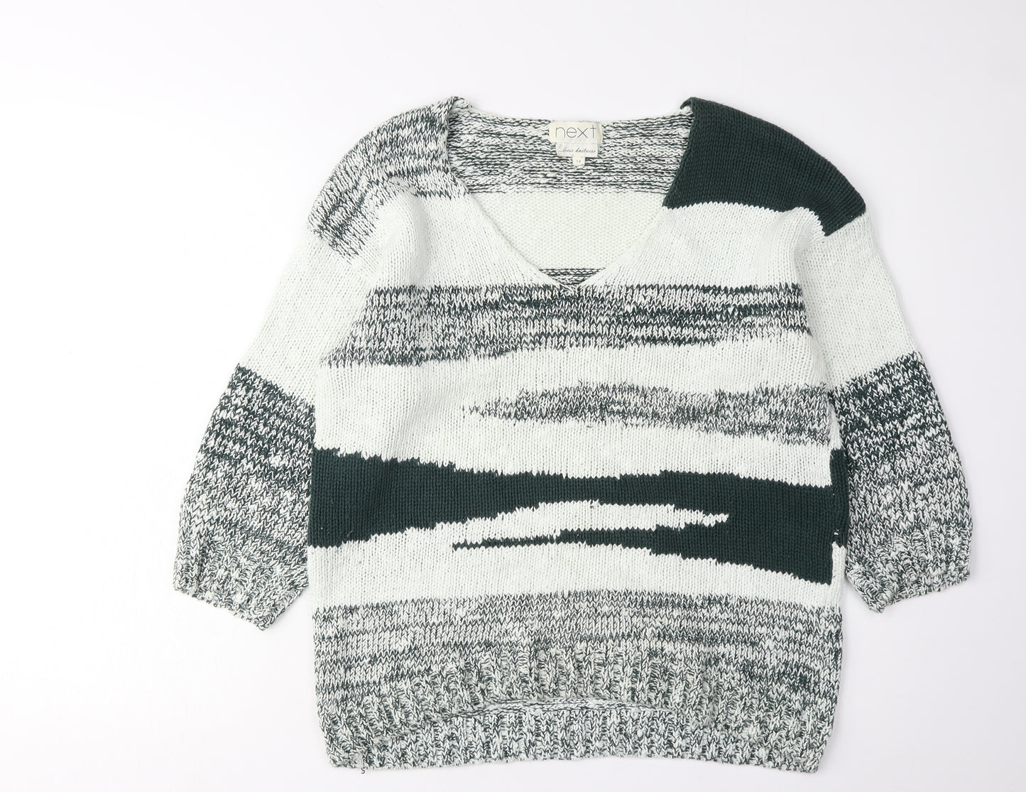 Next Women’s Multicoloured 3/4 Sleeve V-Neck Jumper