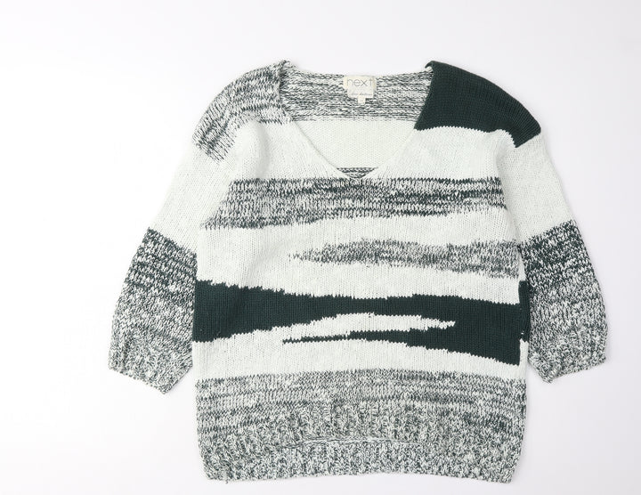 Next Women’s Multicoloured 3/4 Sleeve V-Neck Jumper