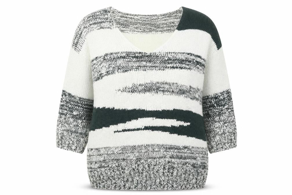 Front view of Next Women’s Multicoloured 3/4 Sleeve V-Neck Jumper