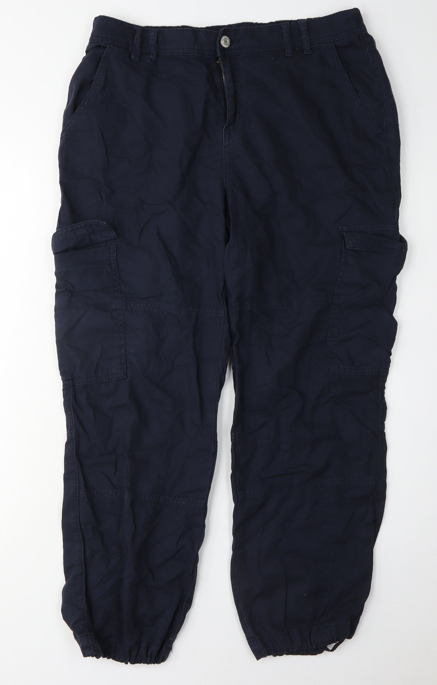 Red Button Women's Blue Cargo Trousers Size 10