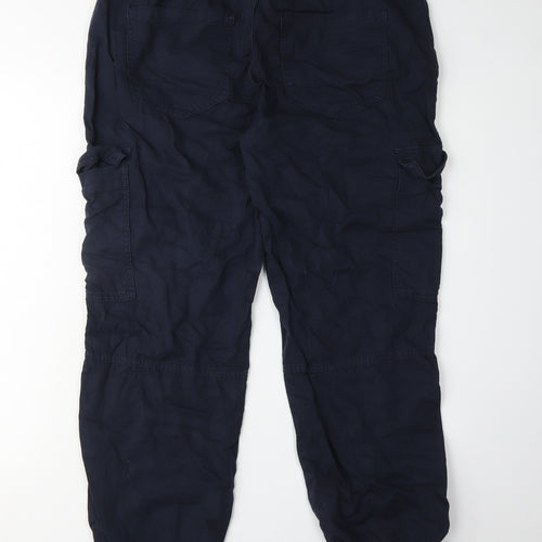 Red Button Women's Blue Cargo Trousers Size 10