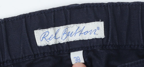 Red Button Women's Blue Cargo Trousers Size 10