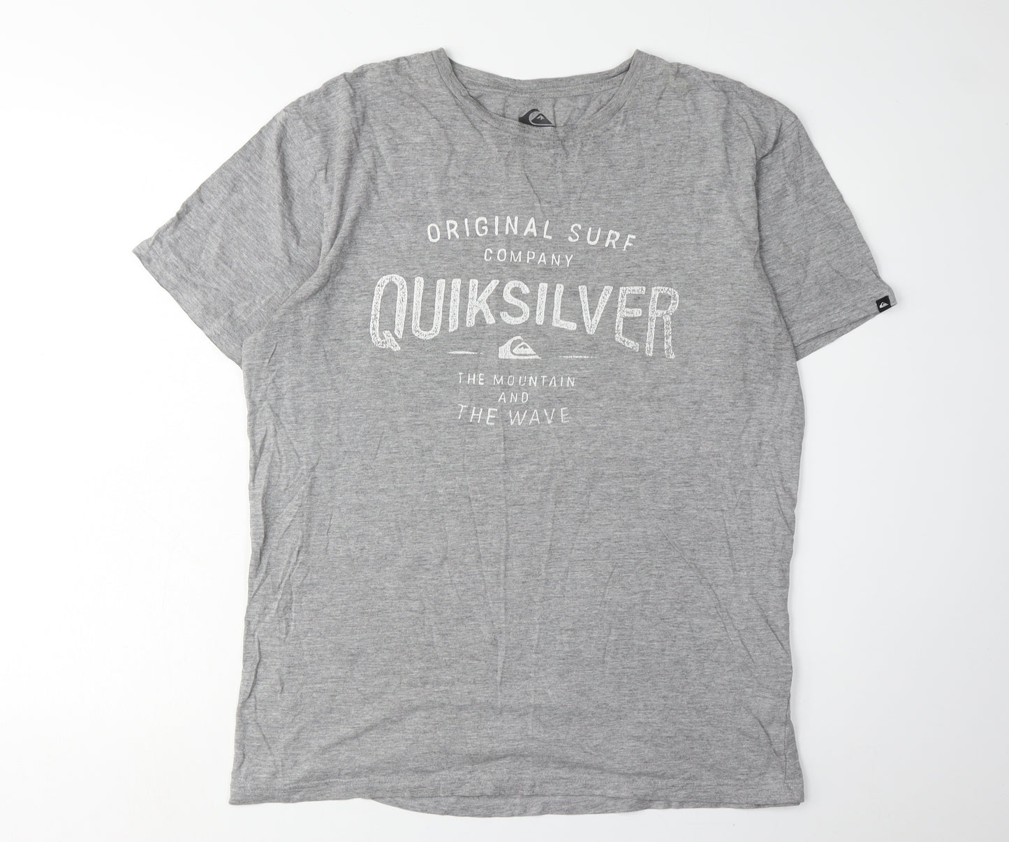Quiksilver Men's Grey Graphic Print T-Shirt L