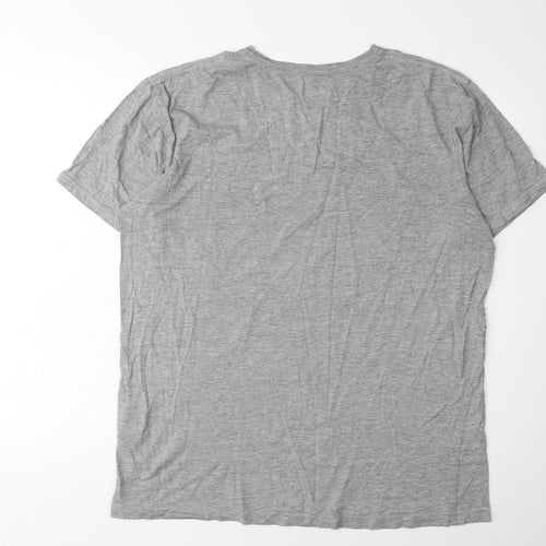 Quiksilver Men's Grey Graphic Print T-Shirt L