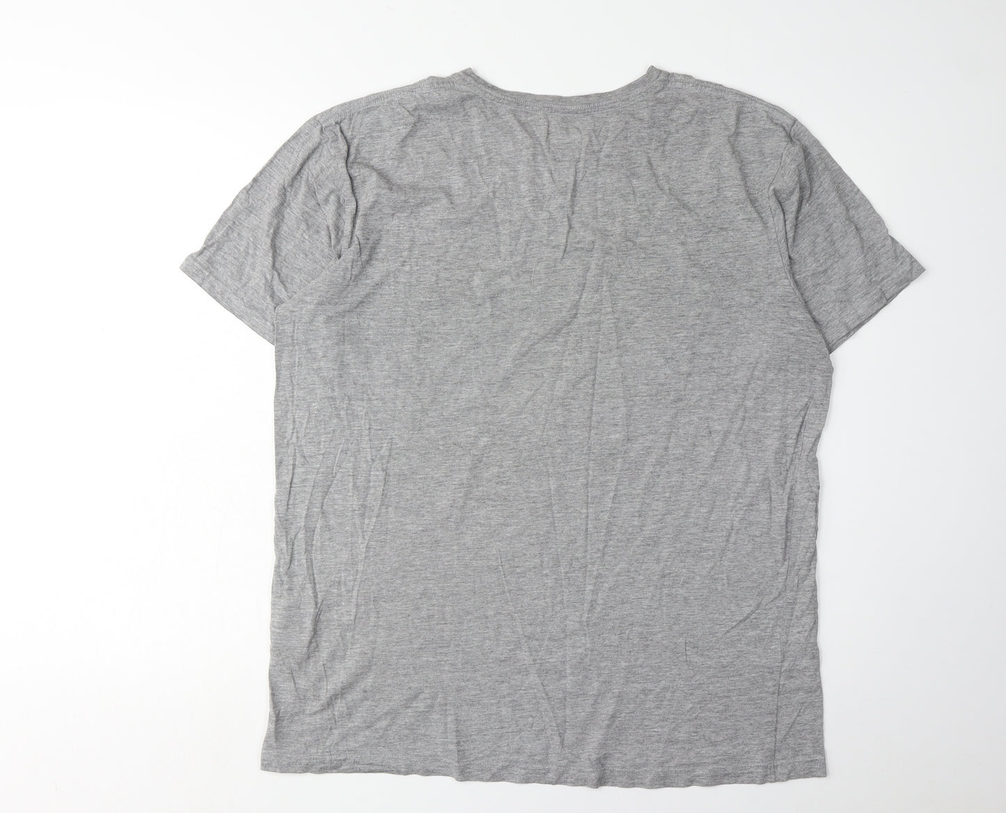 Quiksilver Men's Grey Graphic Print T-Shirt L