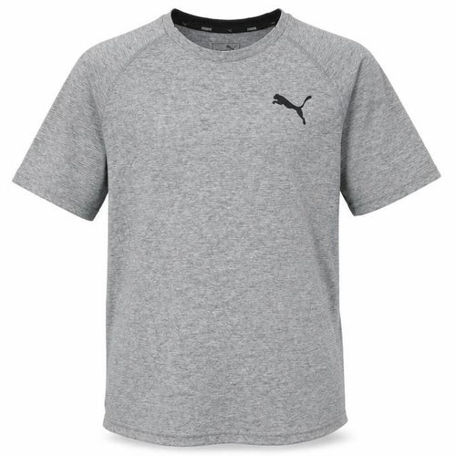 Puma Men's Grey T-Shirt, Size S, Logo Accents, Activewear
