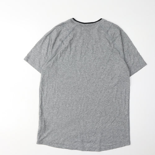 Puma Men's Grey T-Shirt, Size S, Logo Accents, Activewear