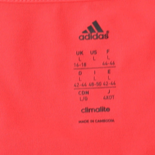 Adidas Women's Red Short Sleeve T-Shirt L