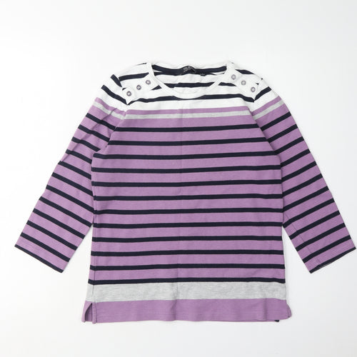 Isle Essentials Women's Striped Multicoloured T-Shirt 10-12