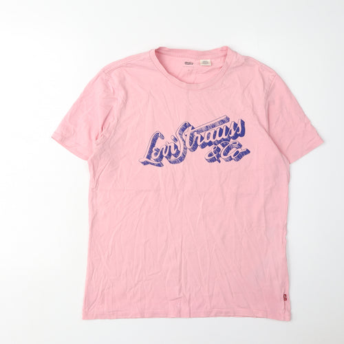 Levi's Men Pink Graphic Print T-Shirt S