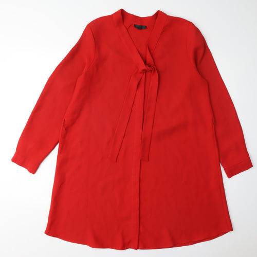 Topshop Women's Red Shift Dress Size 10