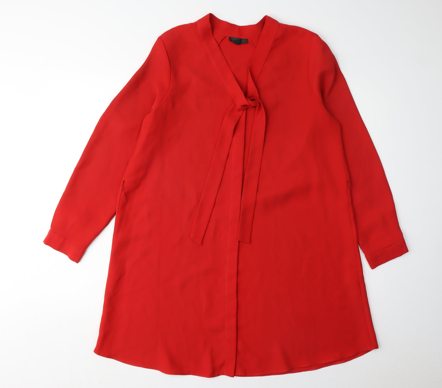 Topshop Women's Red Shift Dress Size 10