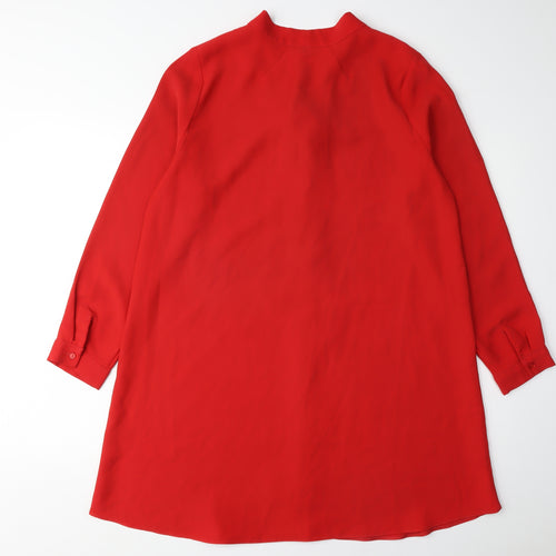 Topshop Women's Red Shift Dress Size 10