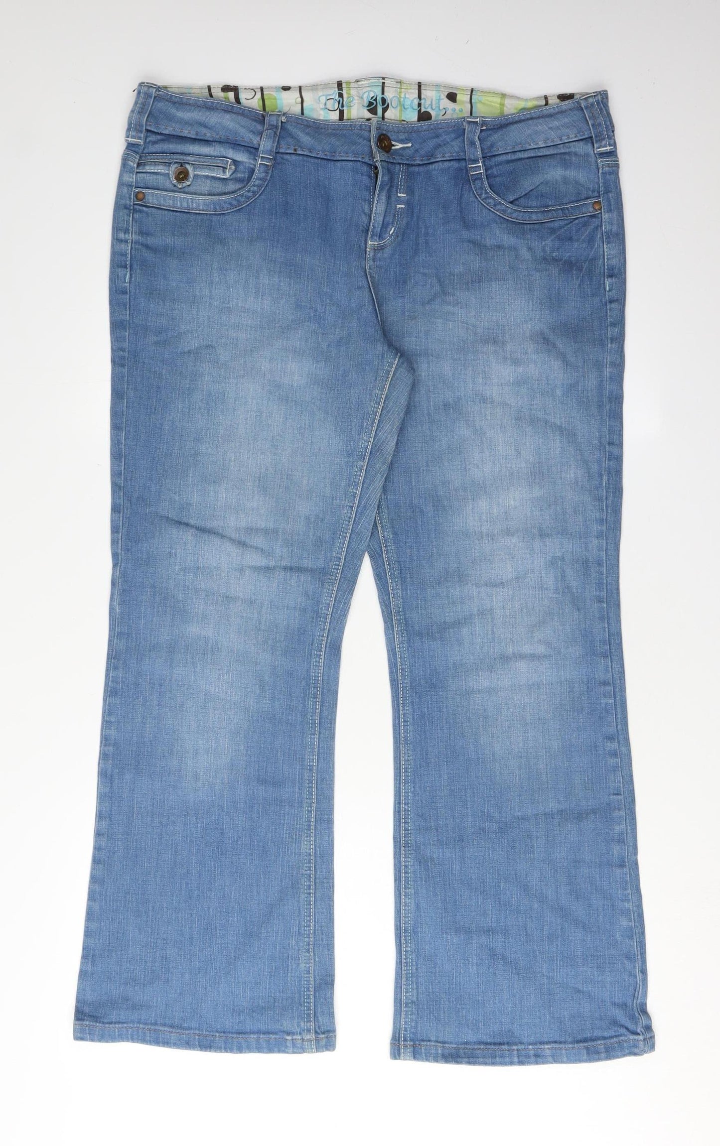 Next Women’s Blue Bootcut Jeans Size 16 Petite