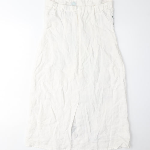 Warehouse Women's Ivory Embroidered Strapless Dress