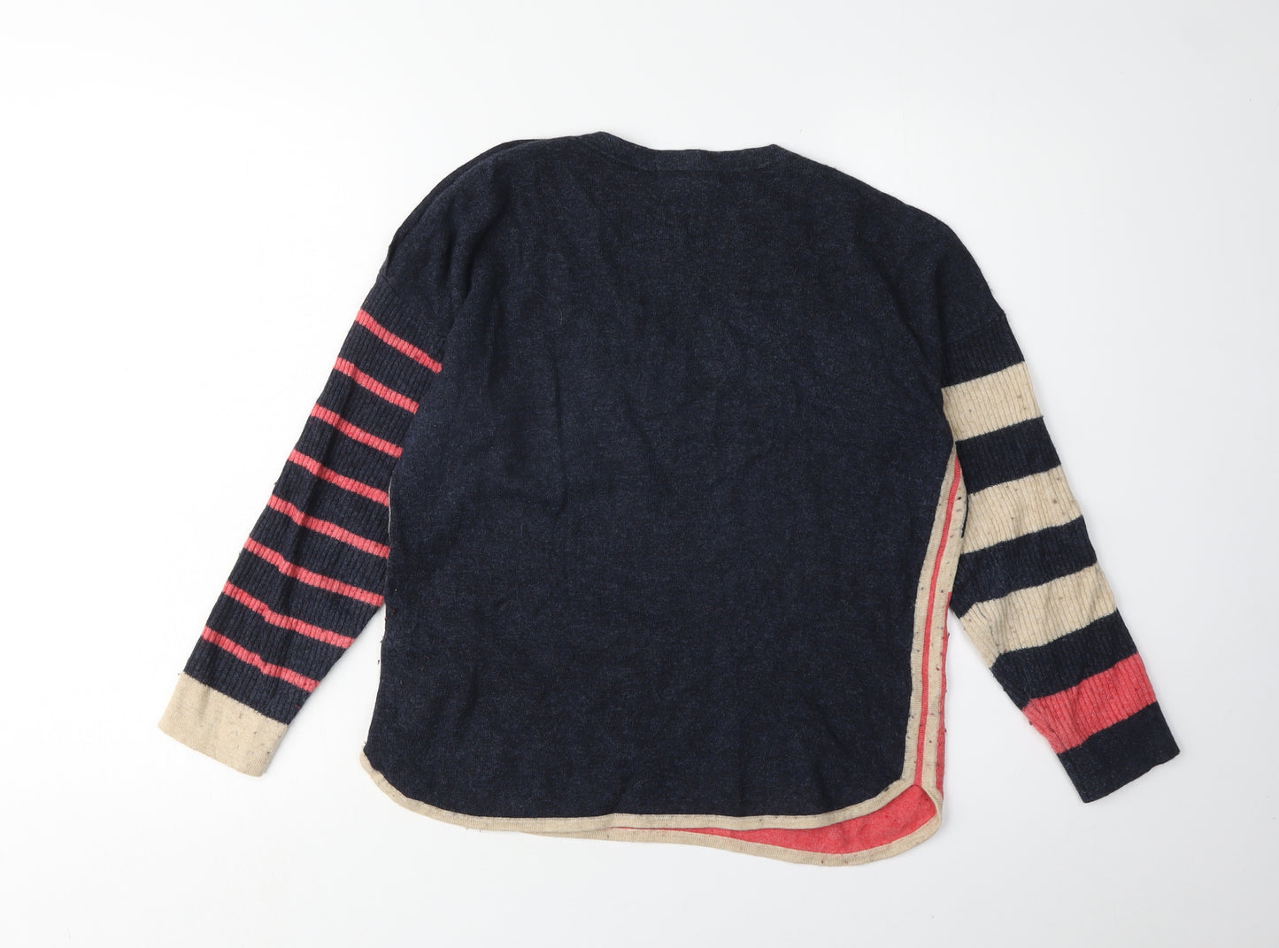 White Stuff Women's Blue Striped Pullover Jumper Size 10