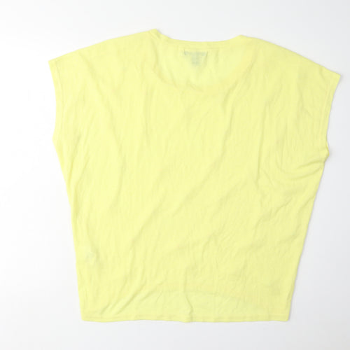 QED London Women's Yellow Beaded Top M/L