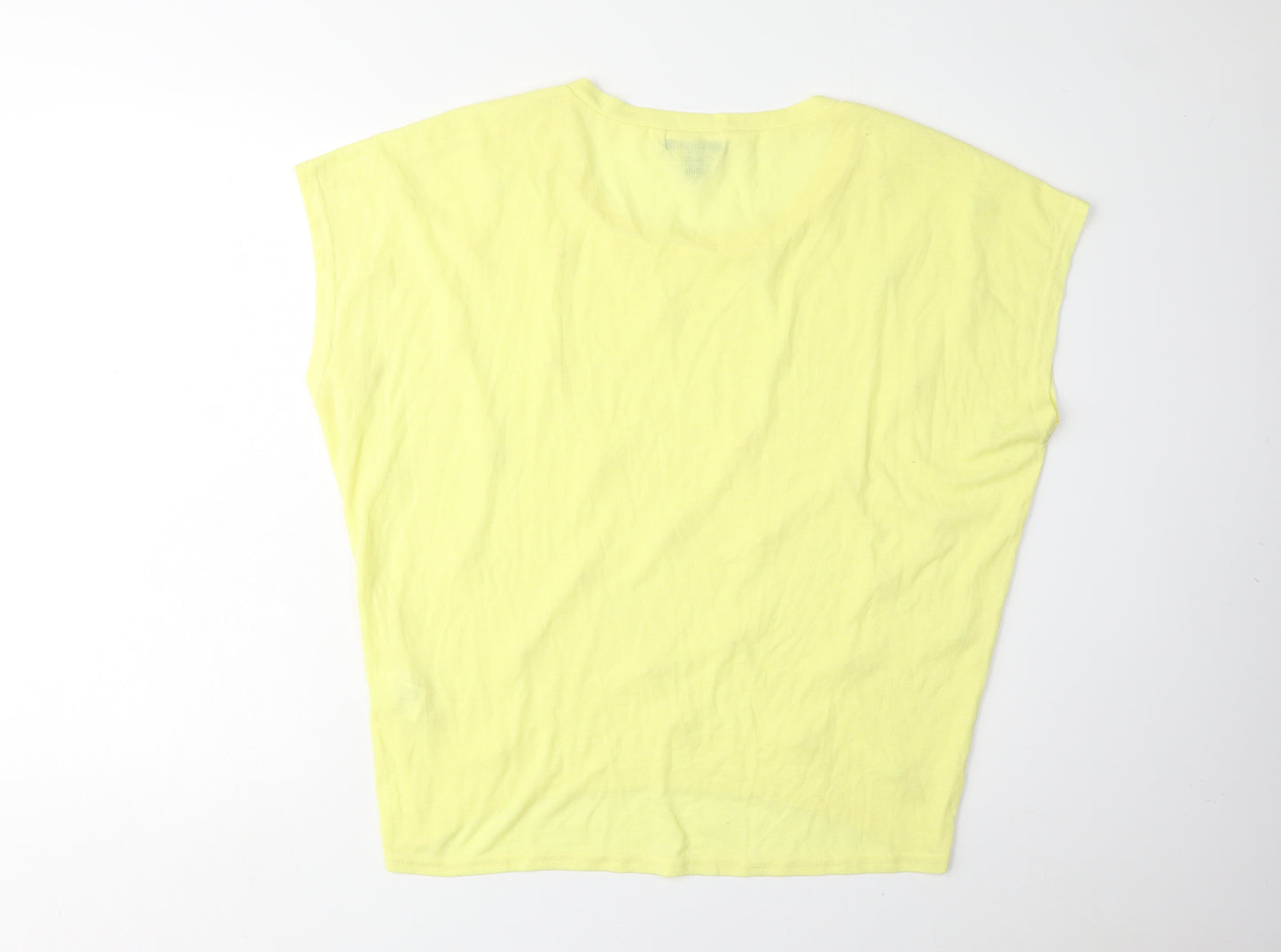 QED London Women's Yellow Beaded Top M/L