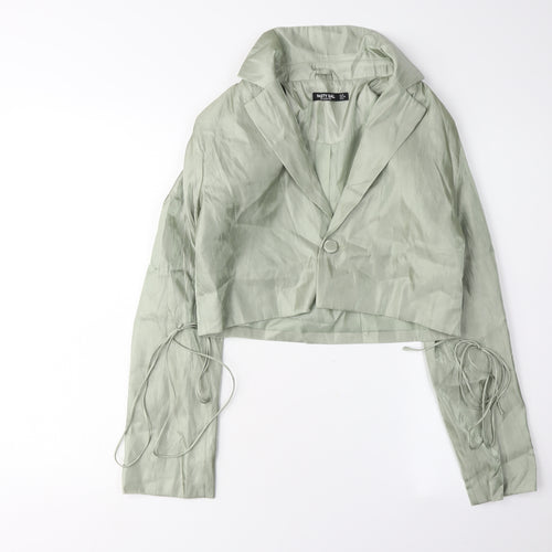 Nasty Gal Green Cropped Blazer for Women Size 6