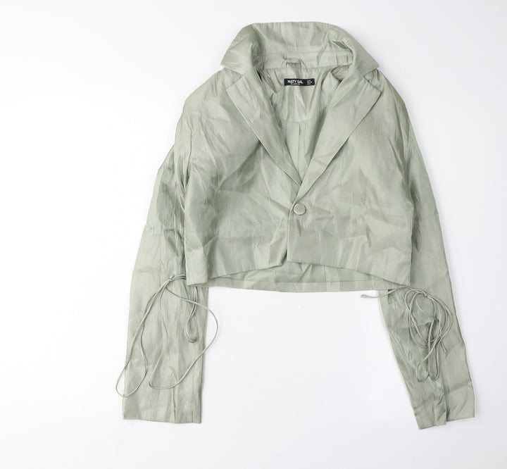 Nasty Gal Green Cropped Blazer for Women Size 6